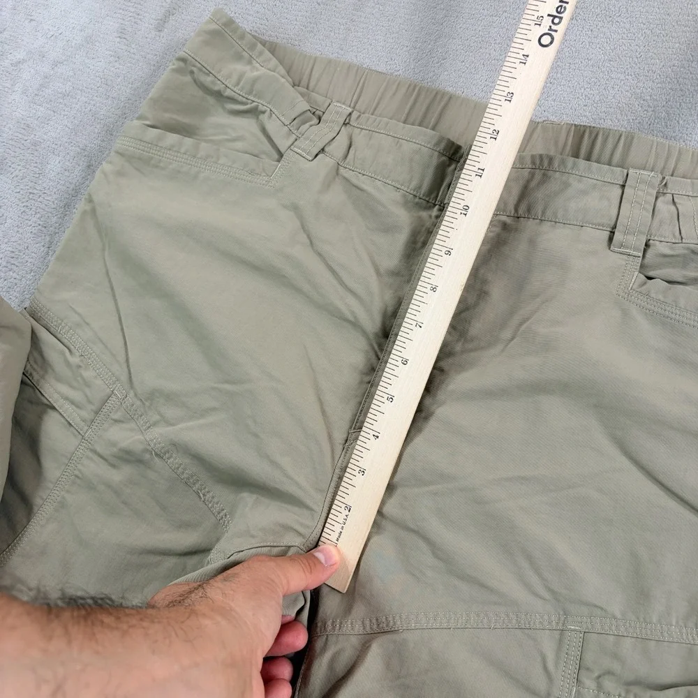 The North Face Zip Off Convertible Pants Khaki Beige Nylon Hiking Men 2XL 42x31